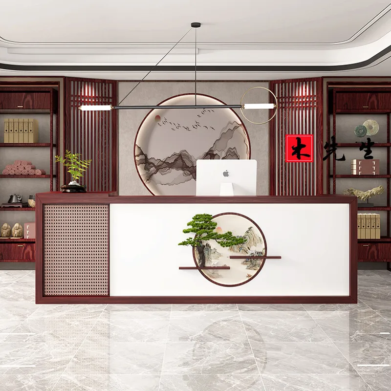 Massief houten receptiebalie i - Spa Wellness Hotel recensie en prijs